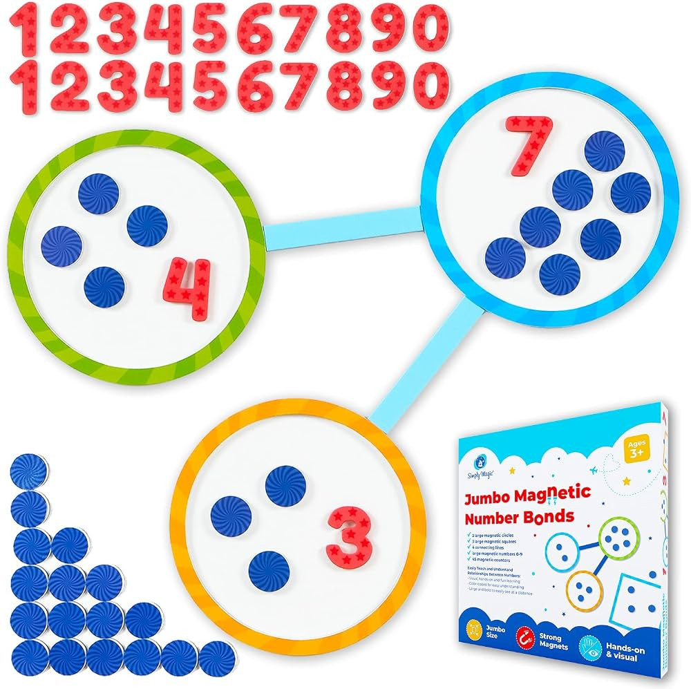 75 PCS Magnetic Number Bonds Set - Magnetic Numbers for Whiteboard, Number Bonds Games, Magnetic ... | Amazon (US)