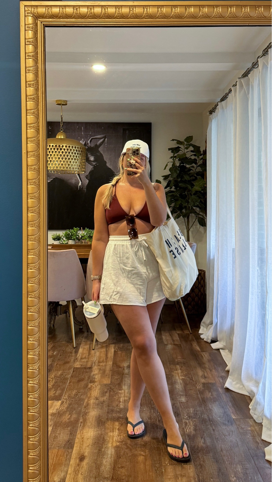 the perfect high waist swim suit, doesn't cut into you, so flattering and the perfect amount of coverage. beach vacation outfits. wearing a large on top & xl bottom. large in shorts set. 

 #LTKMidsize #LTKSwim #LTKTravel
