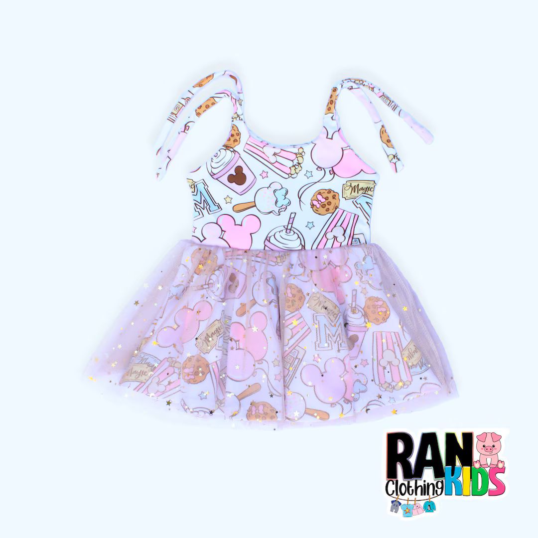 Tulle Dress Tie Straps , Baby Girl Dress Minnie, Disney Twirly Dress , Princesses Twirl Dress, Gi... | Etsy (US)