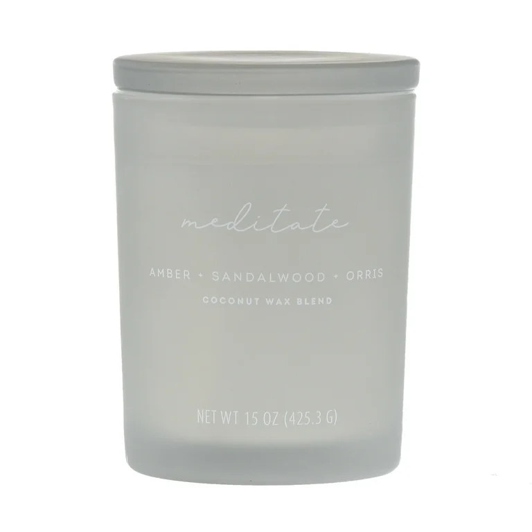 15oz Scented 2-wick Spa Candle - Meditate (AMBER + SANDALWOOD + ORRIS) | Walmart (US)