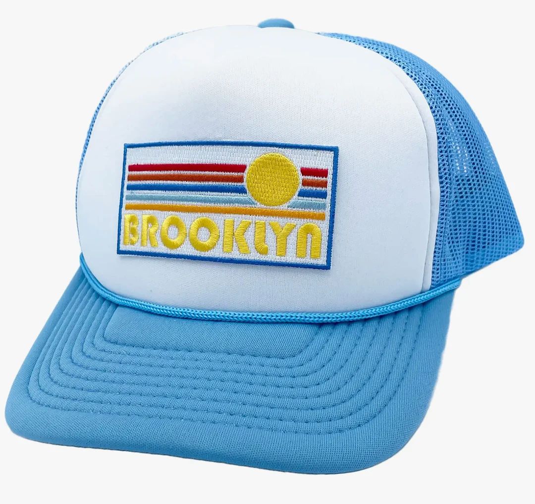 Brooklyn Trucker Hat Retro Sun Brooklyn New York Snapback - Etsy | Etsy (US)