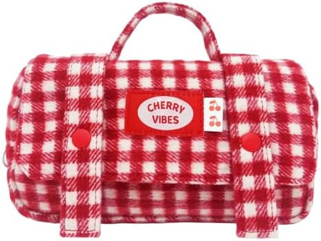 Checkered Big Capacity Pencil Case Large Pen Pouch with Zipper, Cute Portable Stationery Storage ... | Amazon (US)