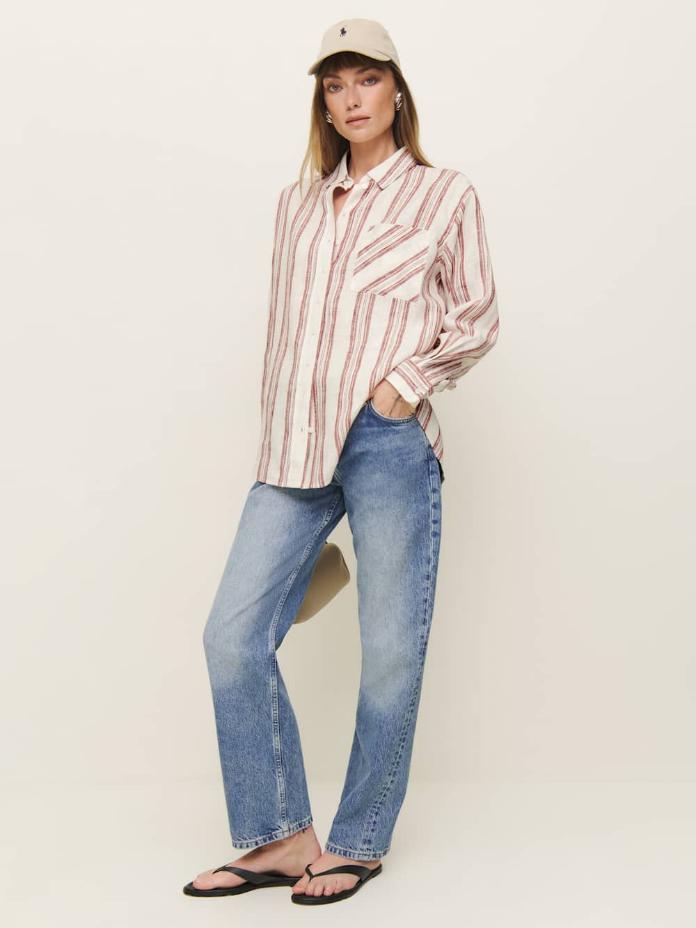 Eli Oversized Linen Shirt | Reformation (Global)
