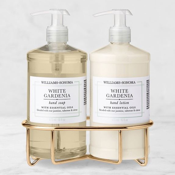 Williams Sonoma White Gardenia Hand Soap & Lotion 3-Piece Set | Williams-Sonoma
