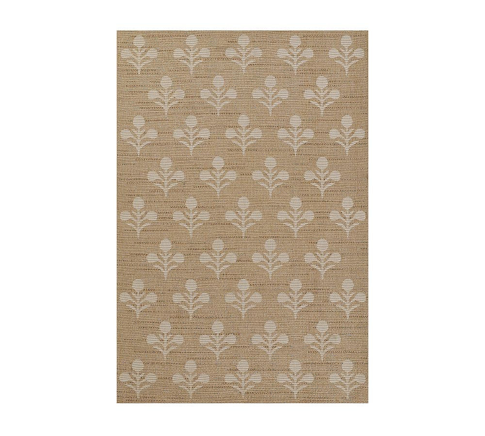 Bloom Outdoor Rug, 9 X 12', Beige | Pottery Barn (US)