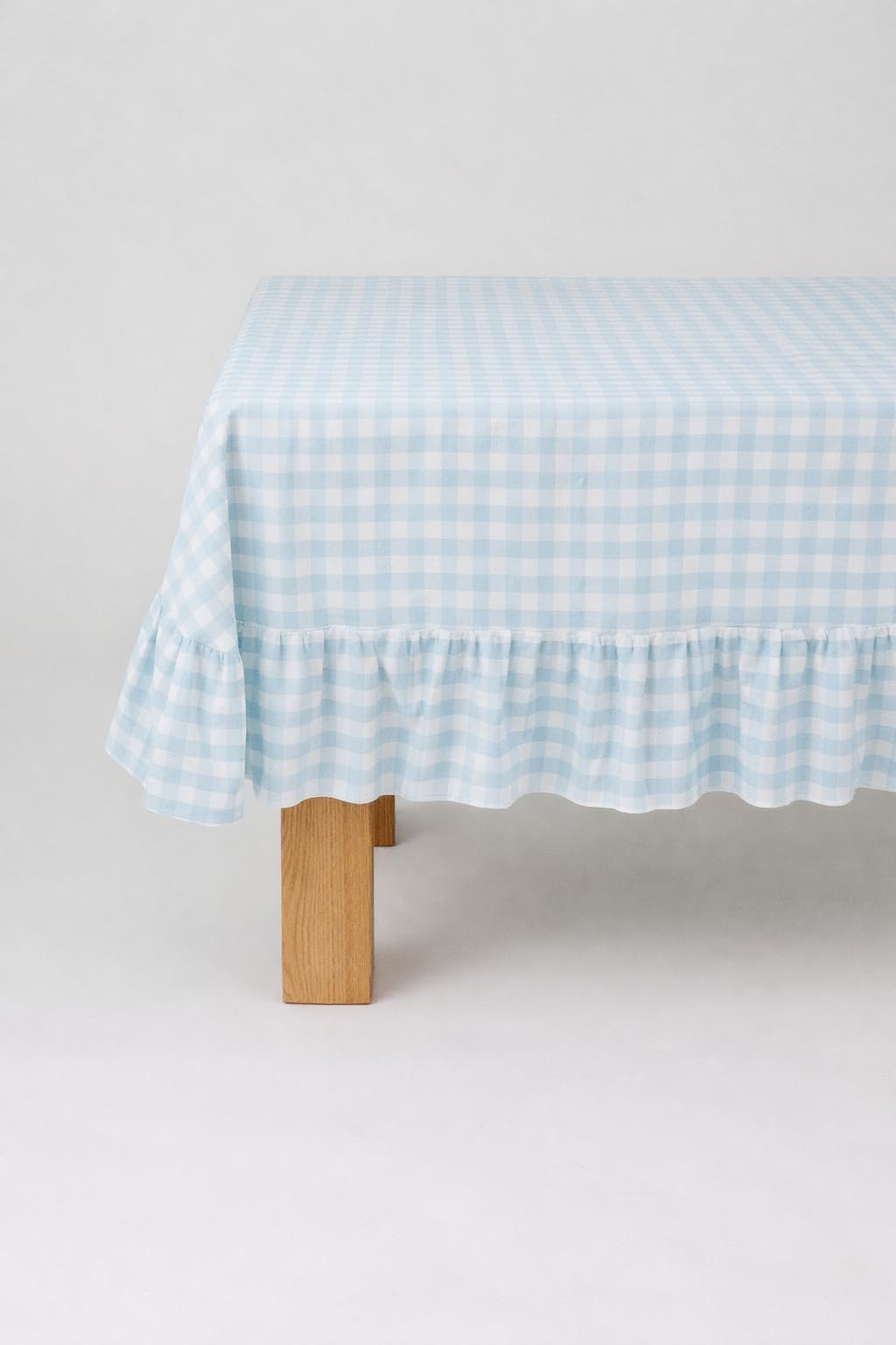 60x90 in Cotton Tablecloth with Ruffled Hem – Rectangular Farmhouse Dining Table Cover for Kitc... | Amazon (US)