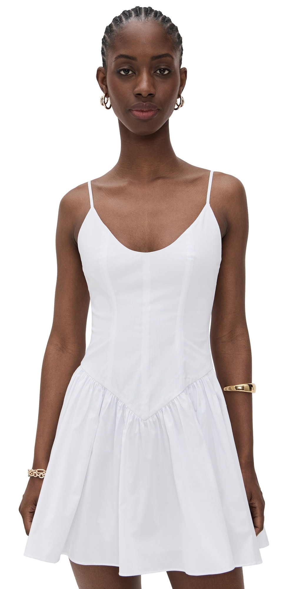 STAUD Mini Dena Dress White 10 | Shopbop
