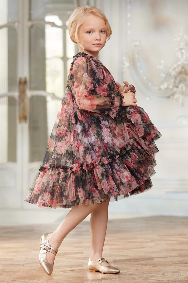 Midnight Dance Long Sleeve Kids Dress | Needle & Thread US