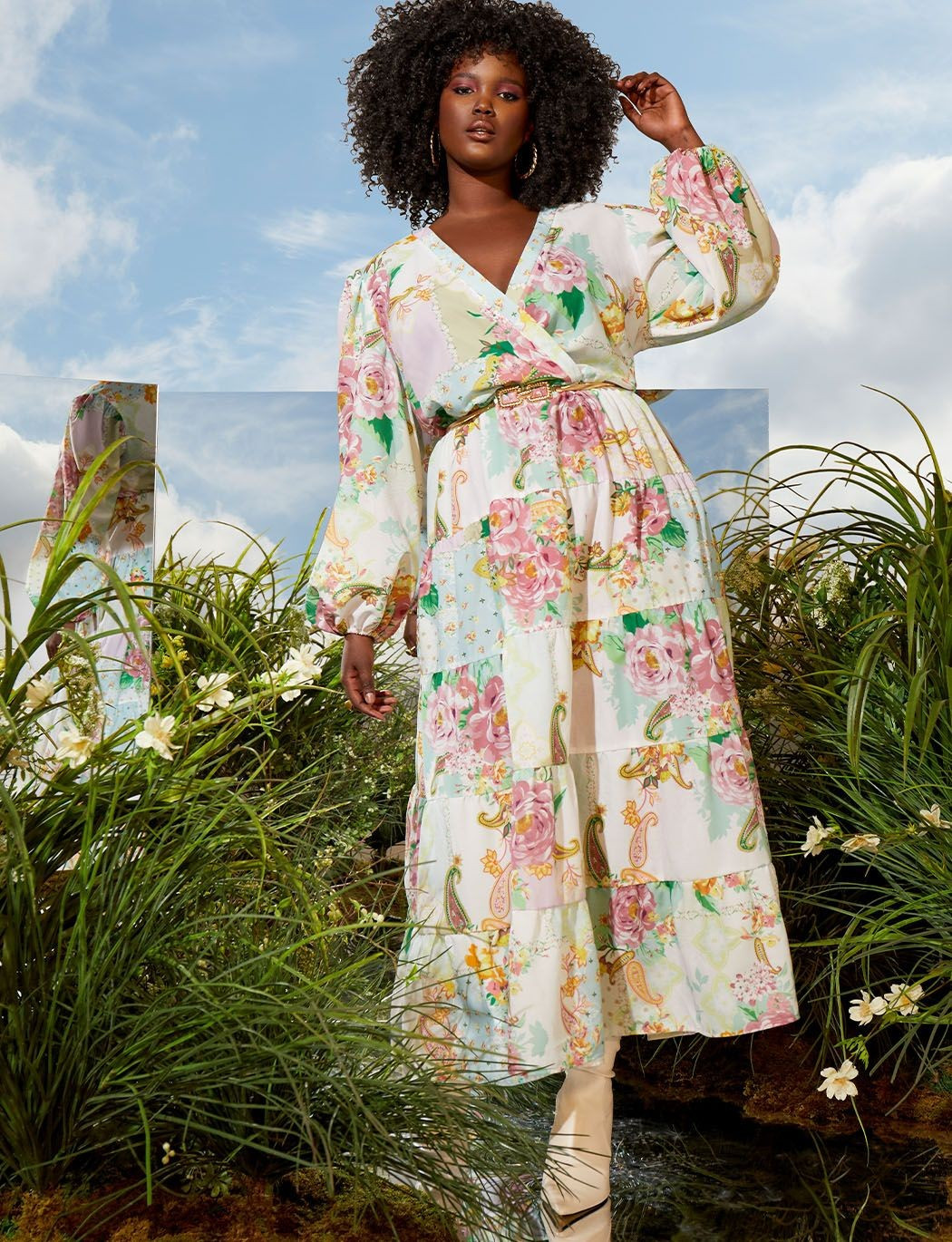 Tiered Printed Maxi Dress | Women's Plus Size Dresses | ELOQUII | Eloquii