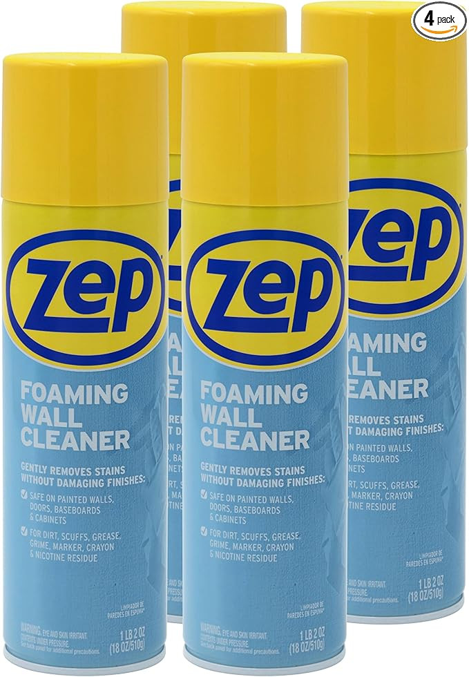 Zep Foaming Wall Cleaner - 18 oz (Case of 4) ZUFWC18 - Removes Stains Without Damaging Finishes | Amazon (US)