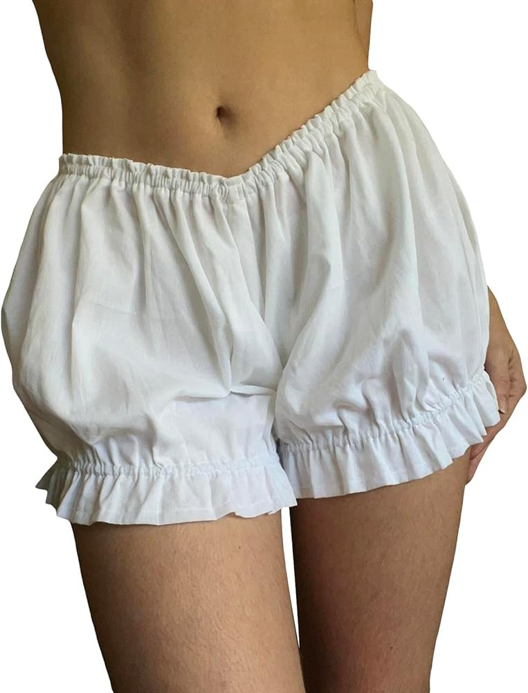 Women Layered Lace Shorts Elastic Waist Ruffle Trim Bloomer Shorts Y2k Cute Fairy Pettipants Goin... | Amazon (US)