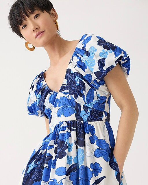 Cecily dress in painted floral print | J. Crew US