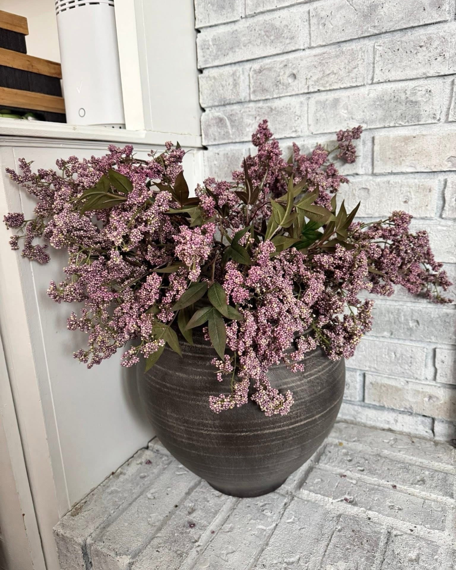 This vase and the cream peonies are BACK IN STOCK! 

So are these stems in dusty plum (and 5 other colors) mine are “purple” 

#LTKSeasonal #LTKHome #LTKSaleAlert