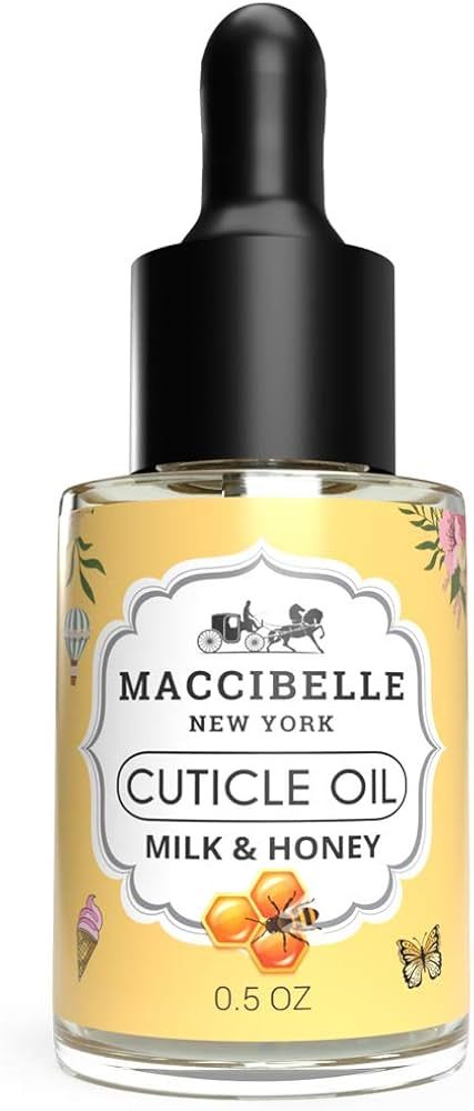 Maccibelle Cuticle Oil 0.5 oz - Heals Dry Cracked Cuticles (Milk & Honey) | Amazon (US)