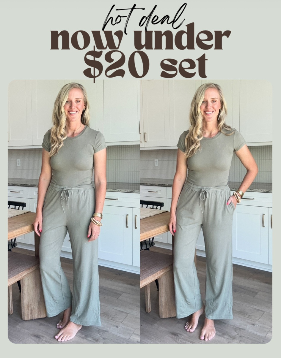 Hot deal now under $20 lounge set. Clip $6 off coupon! I’m wearing a size medium 

#LTKSaleAlert #LTKMidsize #LTKStyleTip