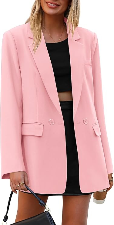 PRETTYGARDEN Fall 2026 Blazers for Women Business Casual Long Sleeve Lapel Pockets Dressy Suit Ja... | Amazon (US)