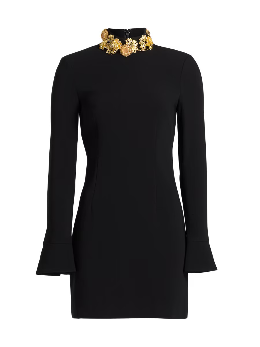 Ebby Goldtone Brooches Minidress | Saks Fifth Avenue