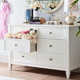 Auburn Simply White 6-Drawer Wide Dresser | Pottery Barn Teen