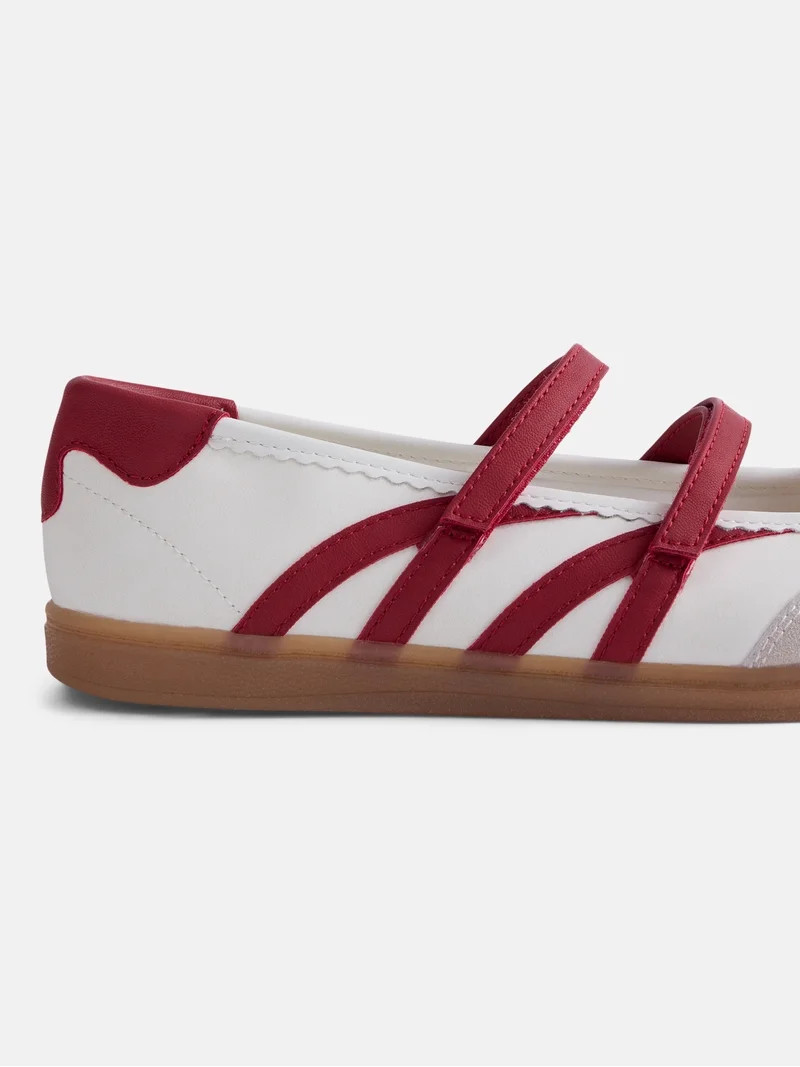 No Boundaries Women\u2019s Strappy Ballet Sneakers | Walmart (US)