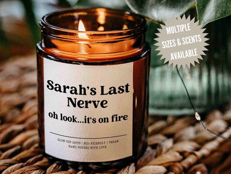Last Nerve Candle Funny Candle Personalized Candle Gift - Etsy | Etsy (US)