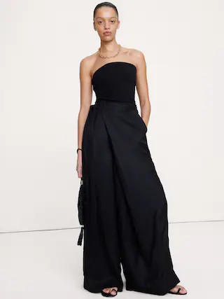 Viscose-Linen Palazzo Pant | Banana Republic (CA)