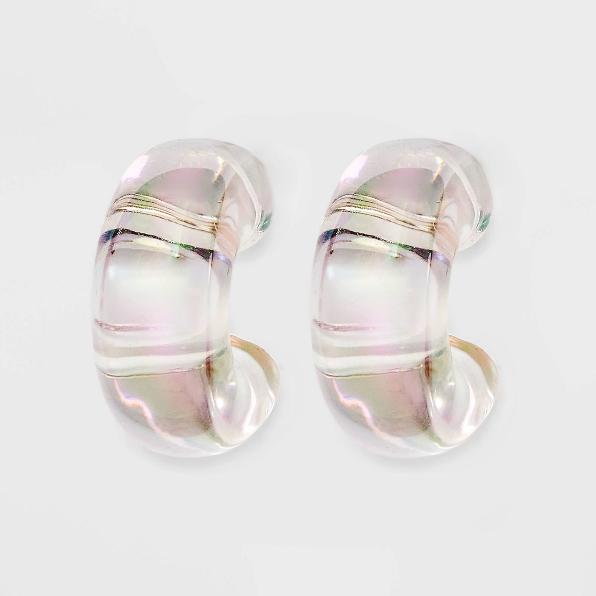 Acrylic Chubby Hoop Earrings - Wild Fable™ Clear | Target