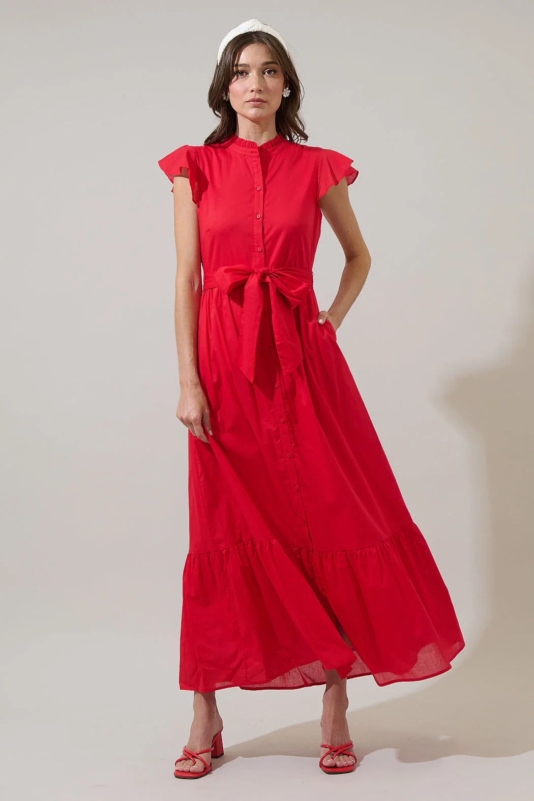 Riah Button Down Maxi Dress | Sugarlips