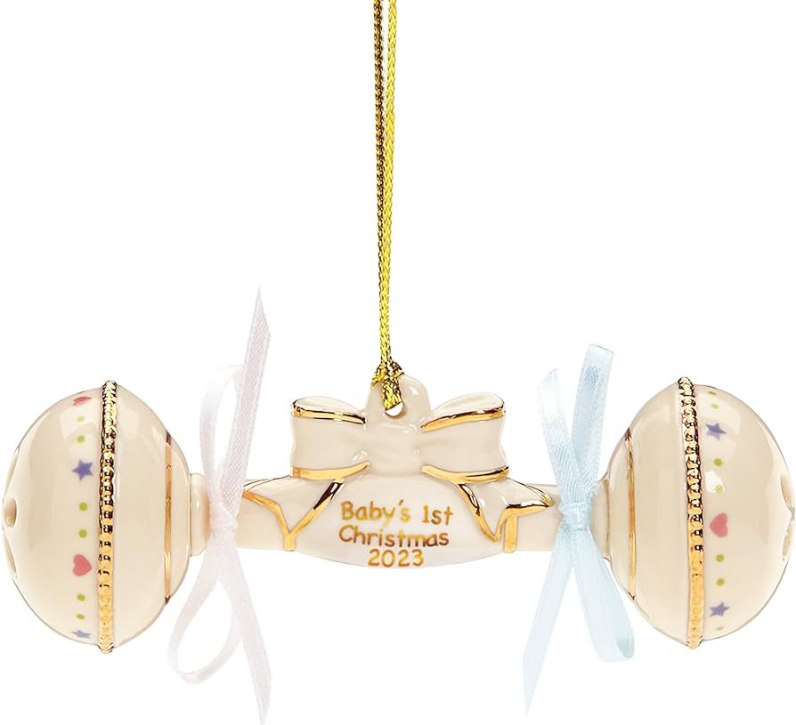 Lenox 894429 2023 Baby's 1st Christmas Rattle Ornament | Amazon (US)