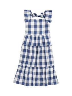 Tiered Tie-Back All-Day Midi Dress for Girls | Old Navy (US)