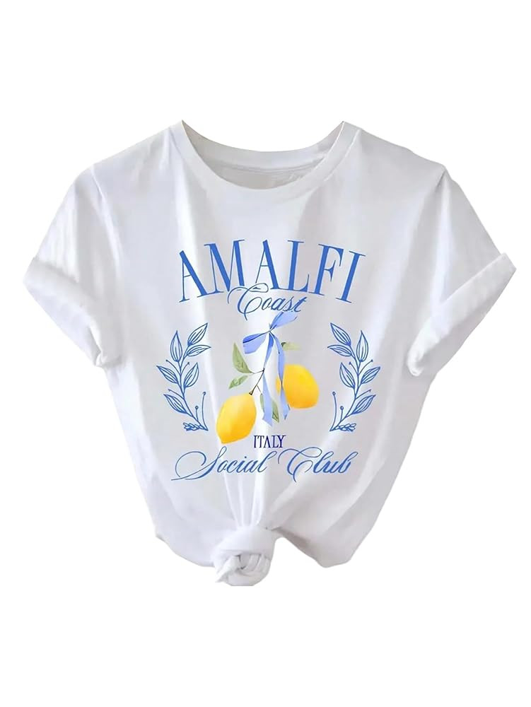 SOLY HUX Women's Summer Graphic Tees Crew Neck Short Sleeve T Shirt Vintage Aesthetic Tops | Amazon (US)