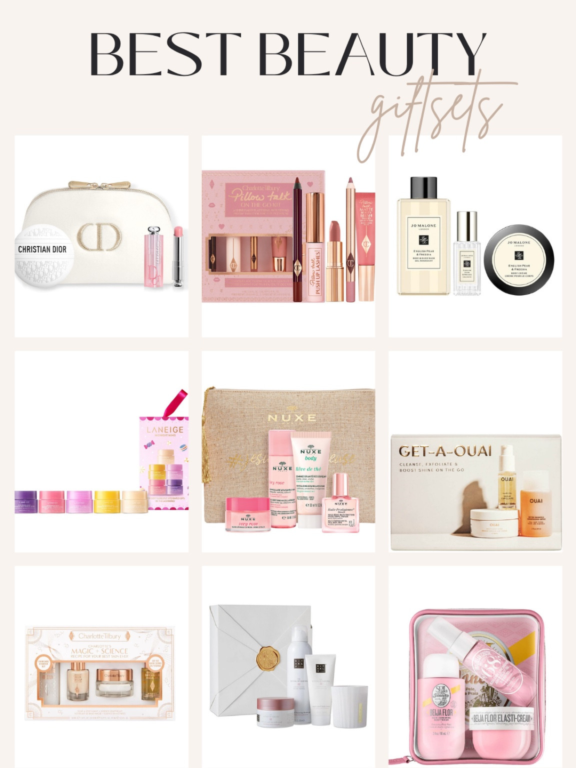 Best beauty gift sets 💄

Christmas gift, Cult beauty, Sephora, gifts under 100, Sol de Janeiro, Charlotte Tilbury, Nuxe, Rituals, Dior, Laneige, Jo Malone, Ouai, NARS, caudalie, de Bijenkorf, Nederland.

#LTKSeasonal #LTKGiftGuide #LTKbeauty