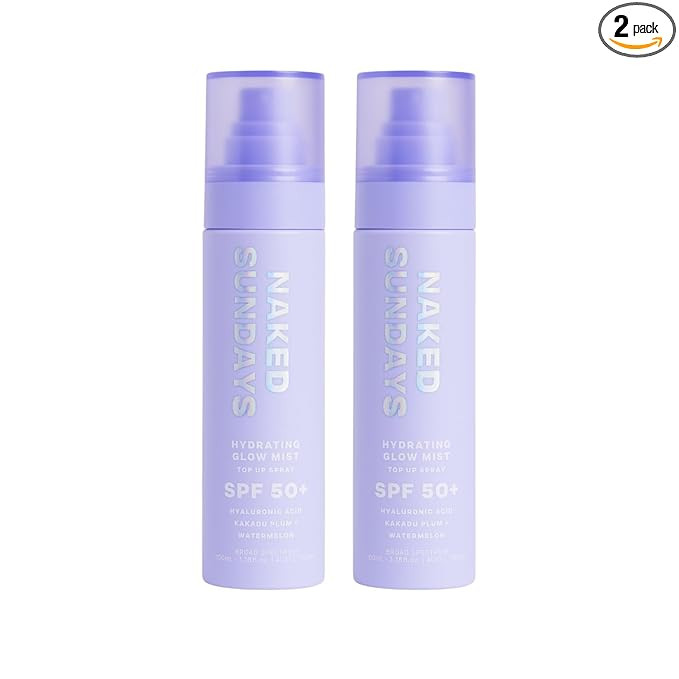 Naked Sundays SPF 50 Hydrating Glow Face Mist - Daily Sunscreen Spray & Makeup Setting Spray with... | Amazon (US)