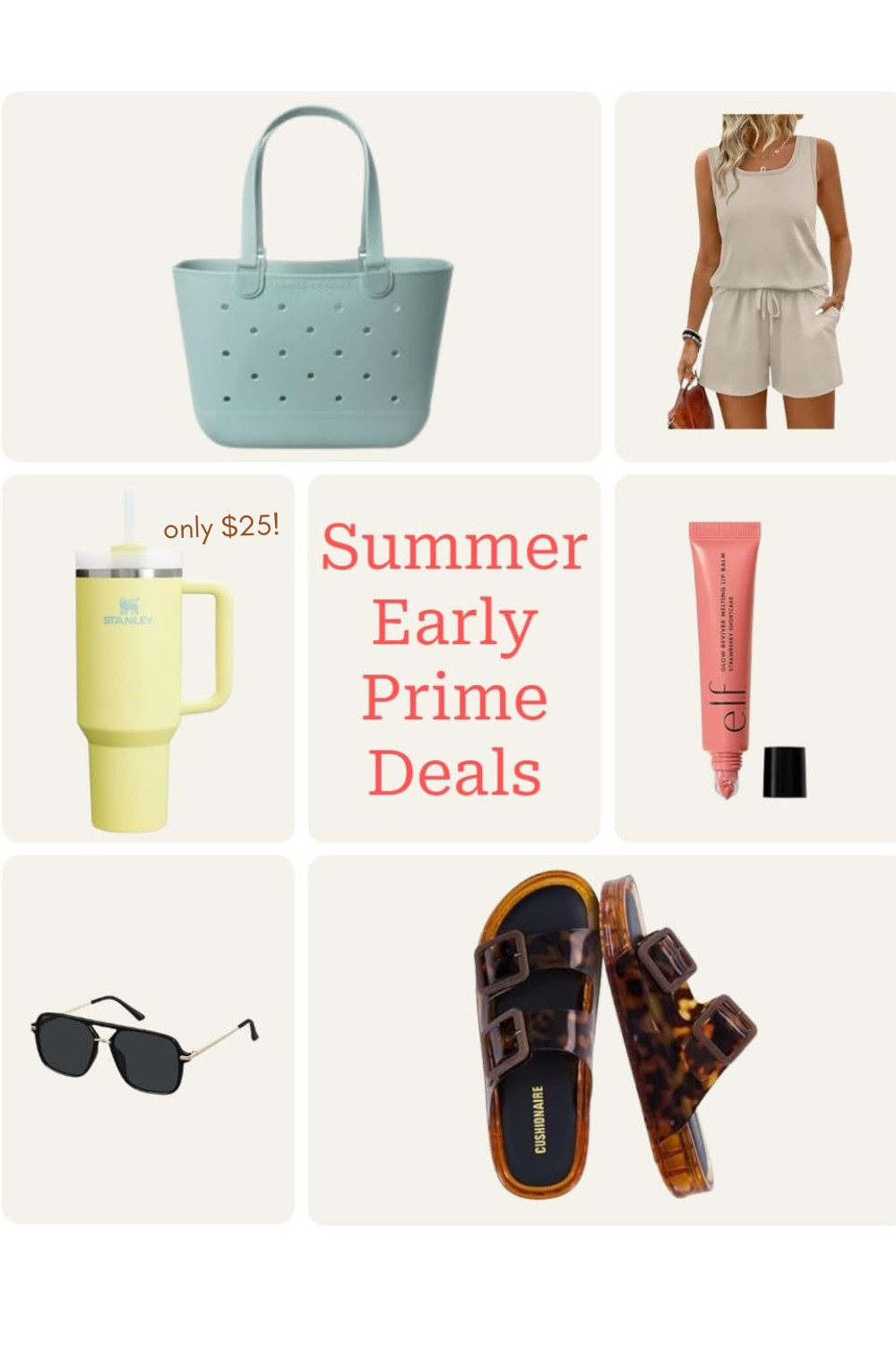 Crazy early Prime Day deals on all of these products! Summer outfits under $20, Stanley for only $25, sunglasses for under $10, the best E.L.F. lip balm for under $7, the cutest pool slides for 31% off, and the cutest BOGG beach tote dupe for under $45! 

 #LTKdayinmylife #LTKootd #LTKSeasonal