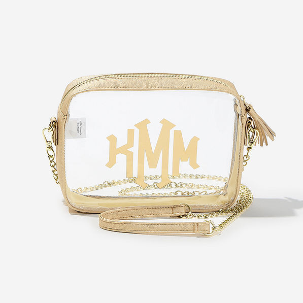 Monogrammed Clear Crossbody Bag | Marleylilly