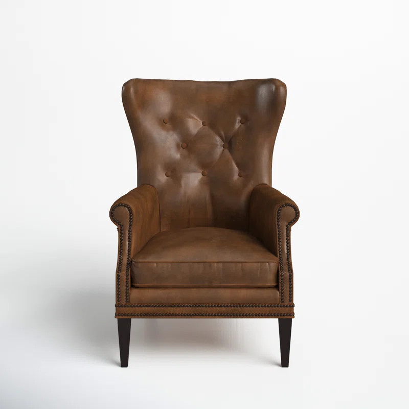 Chalmette Leather Wingback Chair | Wayfair North America
