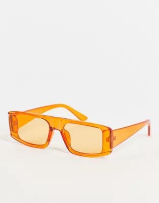 Madein. thick frame sunglasses in orange | ASOS (Global)