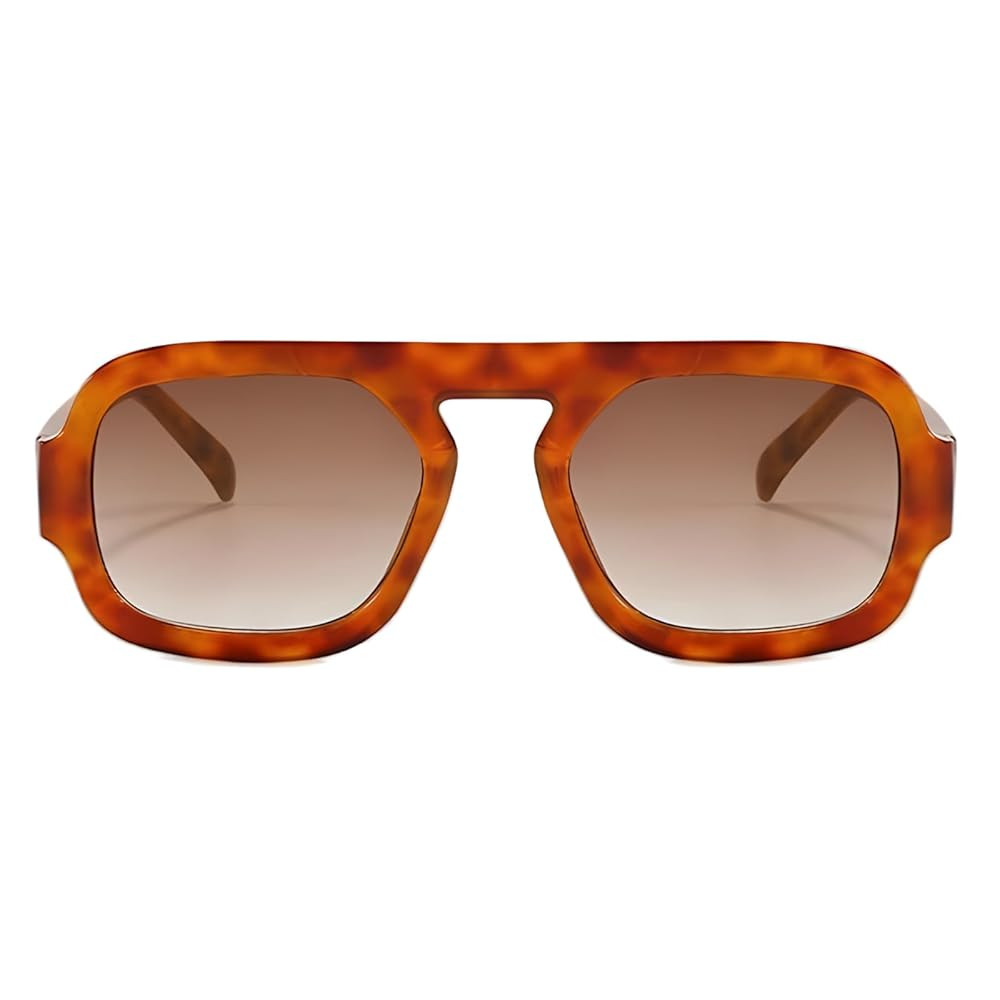 ADE WU Trendy Square Sunglasses for Women Men,Vintage Square Aviator Sunglasses Fashion 70s Inspi... | Amazon (US)