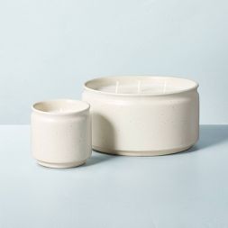 Speckled Ceramic Oak & Lavender Jar Candle Cream - Hearth & Hand™ with Magnolia | Target