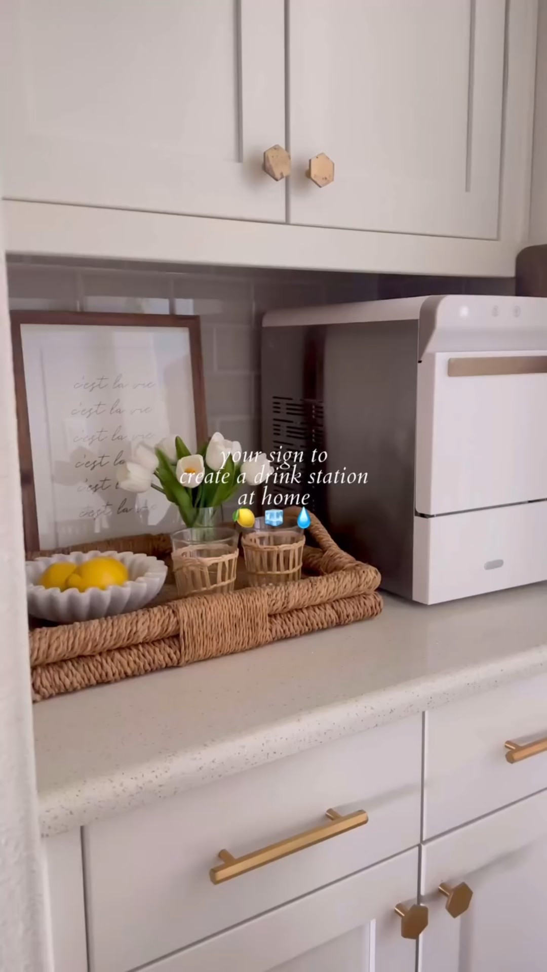 Nugget ice just makes everything better. 🧊 
Trying to be better about drinking water so I setup a little drink station to help motivate me! The real MVP is this Amazon nugget ice machine from Amazon—because let’s be real, water just tastes better with the good ice. 🧊 

Even added some fresh lemons for a little infusion moment! 

#NuggetIce #amazonhome #icemaker #icemachine #amazonfinds #amazonhomefavorites

#LTKHome #LTKStyleTip