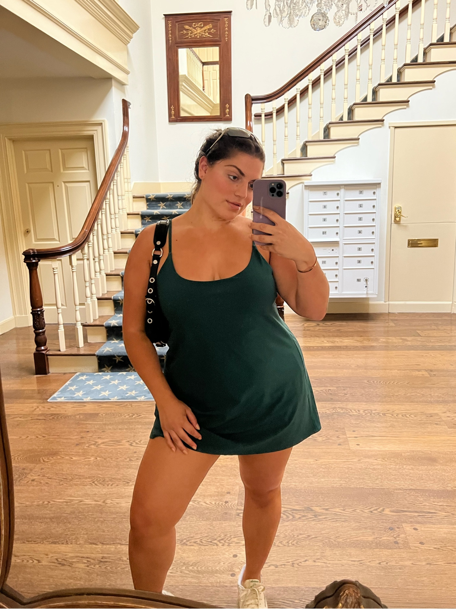 love this Abercrombie tennis dress/romper!!! it’s so cute and fits nicely! it’s more of a loose fit so I would recommend to size down 1 size. love this Green color too💚 wearing xl, but would prefer size Large. 

#LTKcurves #LTKstyletip