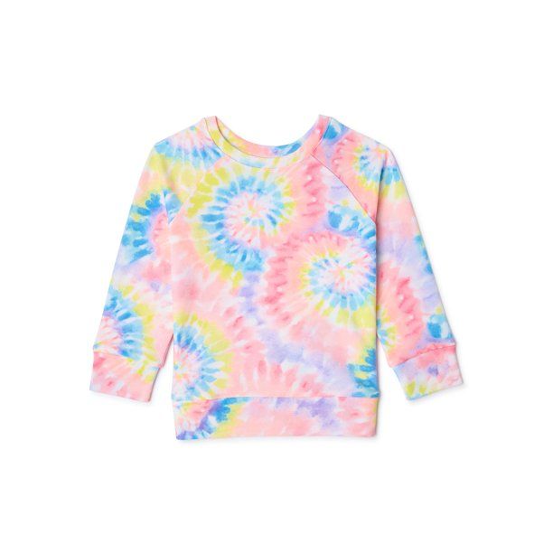 Garanimals Toddler Girls' Tie Dye French Terry Long Sleeve Sweatshirt | Walmart (US)