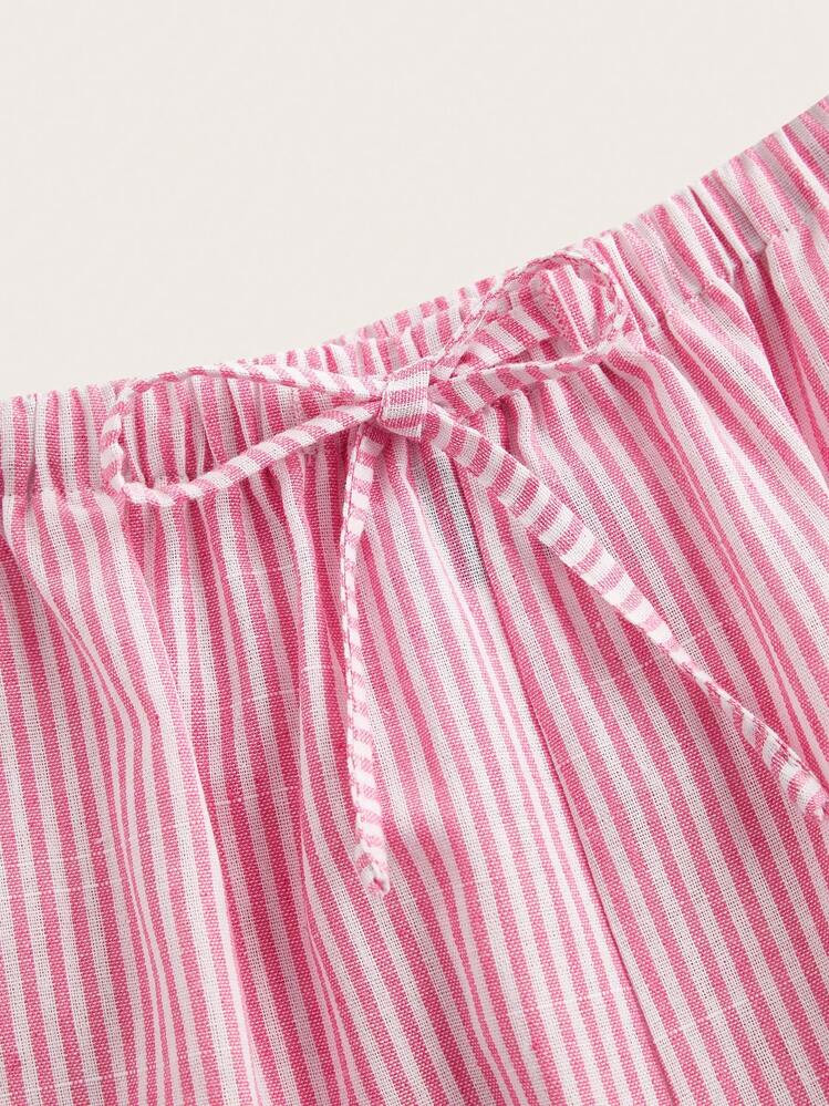EZwear Striped Casual Loose Straight Pants | SHEIN