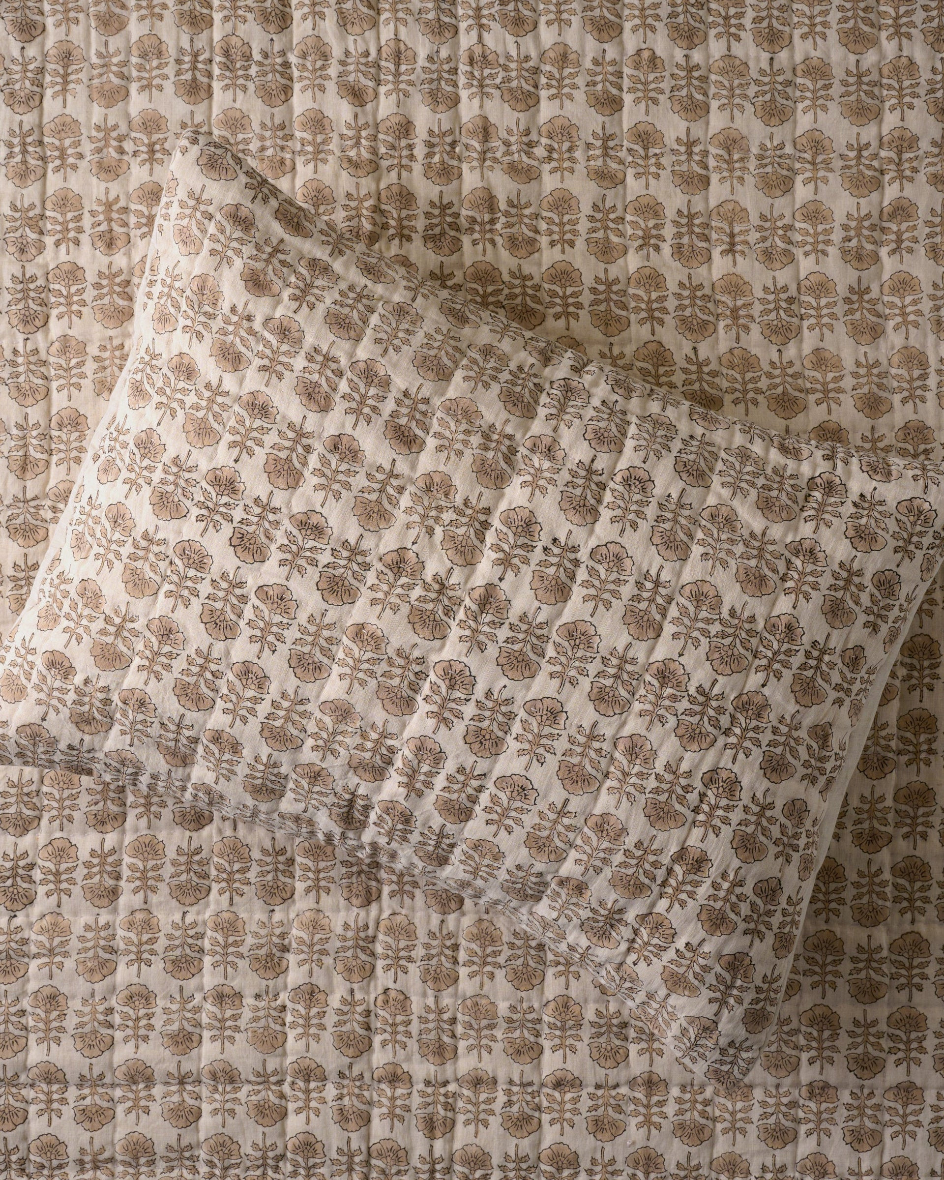 Flora Block Print Pillow Sham - Natural | Magnolia