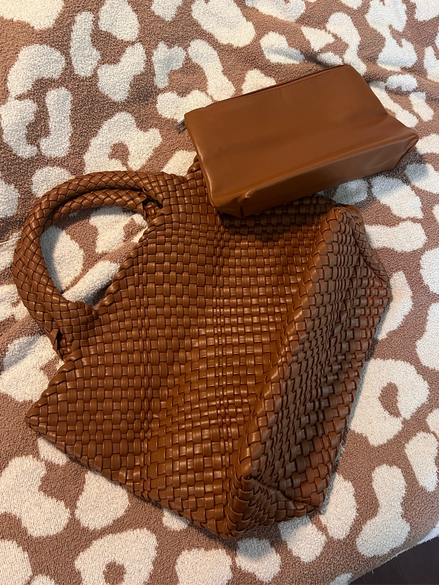 Tote comes with small zipper bag too!
Brown tote Amazon
Brown shopper bag amazon 
Braided tote bag
Vegan tote bag
Cute bags for fall
Midsize bags for fall 


#LTKworkwear #LTKitbag
