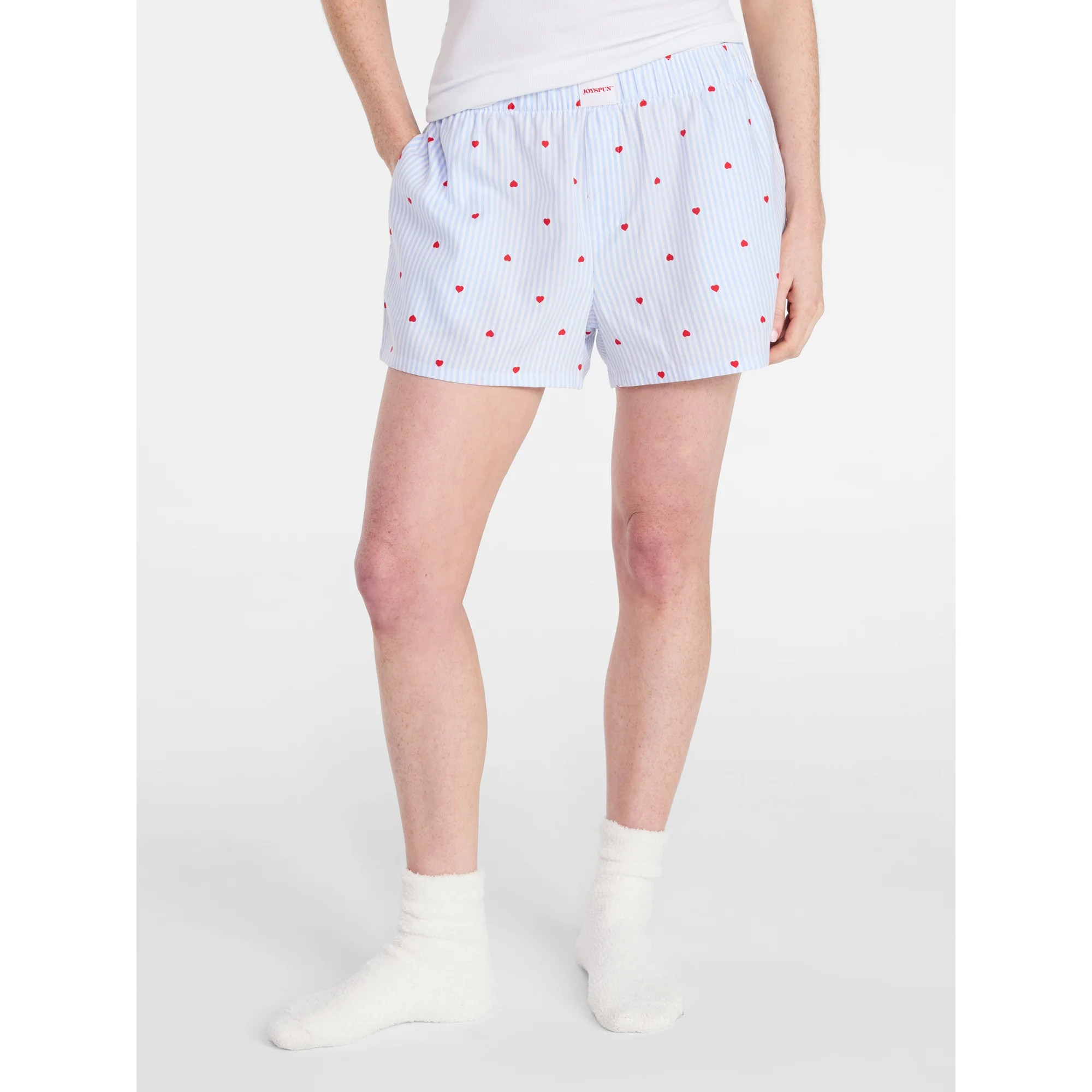 Joyspun Women's Woven Pajama Boxer Shorts, 3'' Inseam, Sizes XS-3X | Walmart (US)