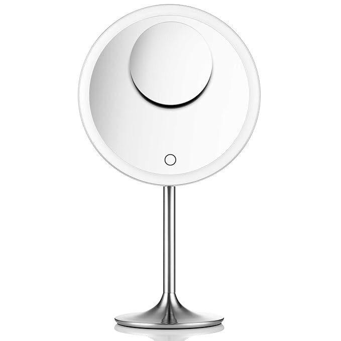 Miusco 9" Lighted Makeup Mirror Pro, 5X + 10X Magnification, Ultra Bright HD Lighting System, Rec... | Amazon (US)