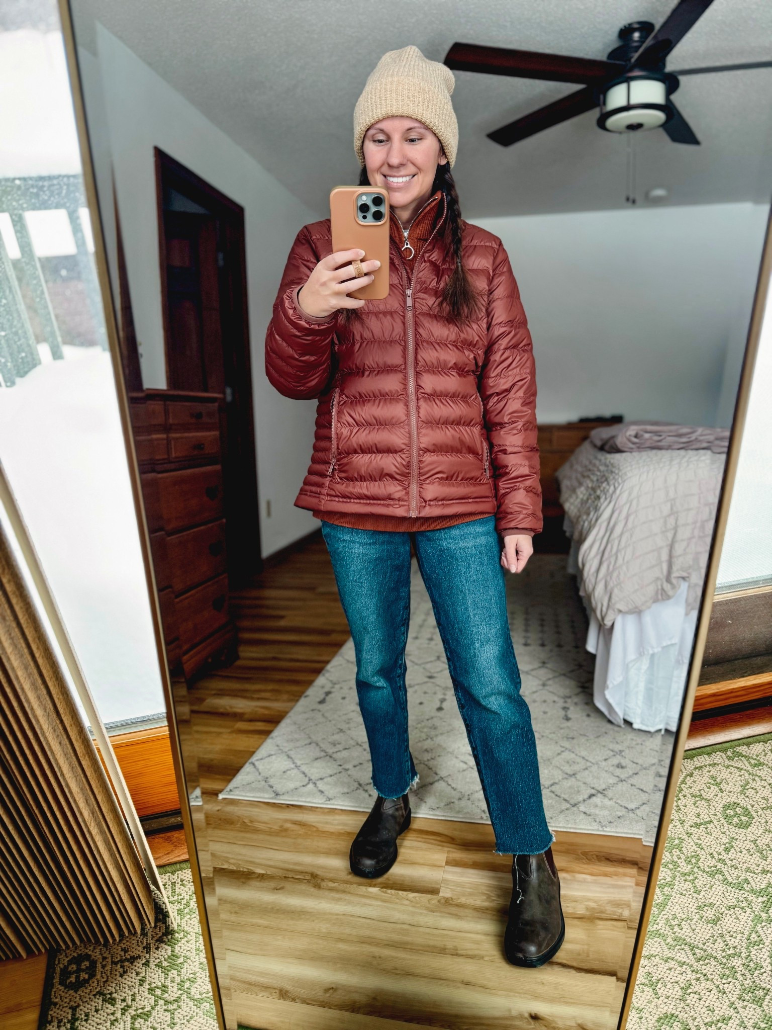 Size small in my puffer jacket (also linked the hooded version)  Small in my tee, xs in my 1/4 zip sweater (caramel color), 0 petite in my jeans, and 6 in my blundstone boots. 


#LTKPetite #LTKgrwm #LTKootd