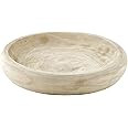 Santa Barbara Design Studio Wood Serving Bowl, Hand Carved Paulownia Wood Fruit Bowl/Wood Decor, ... | Amazon (US)