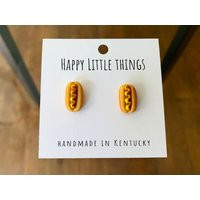 Hotdog Stud Earrings/Food Earrings/Miniature Earrings/Cute & Fun Gift For Her/Hot Dog Lover Gifts/18 | Etsy (US)