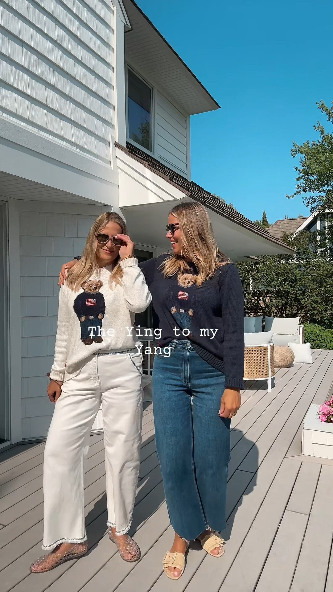 Who is the Ying to your Yang? Friend, husband, sister, mom, dad? Tell us in the comments and tag them!

Identical faces. Identical diagnosis of breast cancer. Same spot, two different bodies that started as one cell. But we’ve never been the same shade: she’s the bold color, I’m the quiet one. Like those Ralph Lauren bear sweaters: same bear, different sweater, still a perfect pair.

This could’ve broken us. Instead, when one of us couldn’t stand, the other one did and we make it our mission to bring awareness to taking care of your health!

You don’t have to be the same to complete each other. You just have to show up.

Tell us — who’s your yin to your yang? Tag them below.

#LTKdayinmylife #LTKootd #LTKOver40